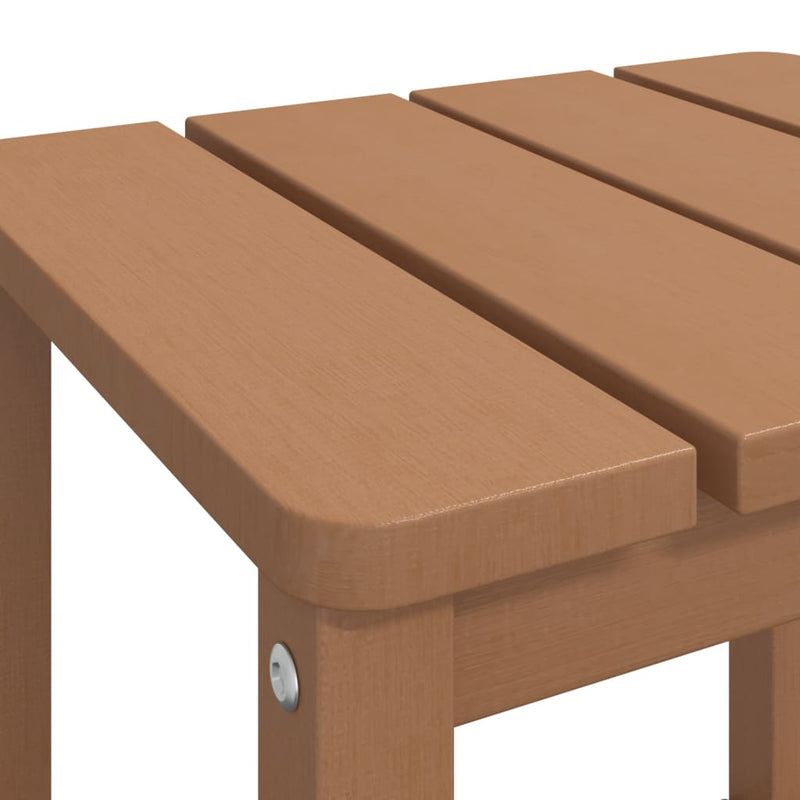 vidaXL barna HDPE kerti Adirondack asztal 38 x 38 x 46 cm