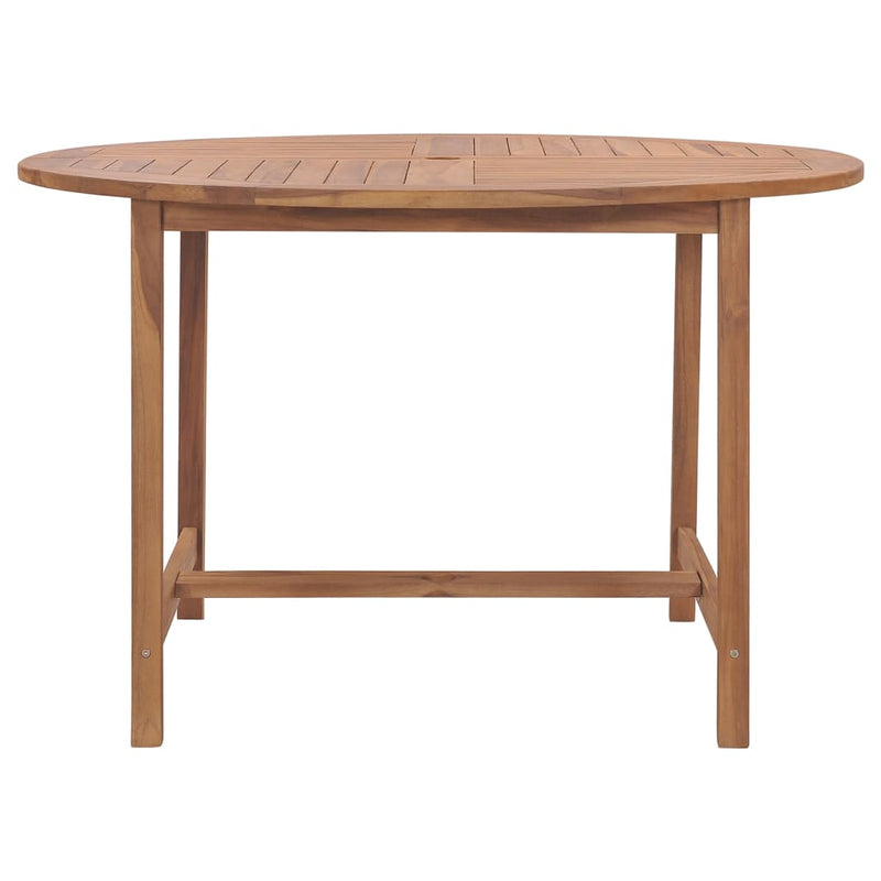 vidaXL tömör tíkfa kerti étkezőasztal Ø110 x 75 cm