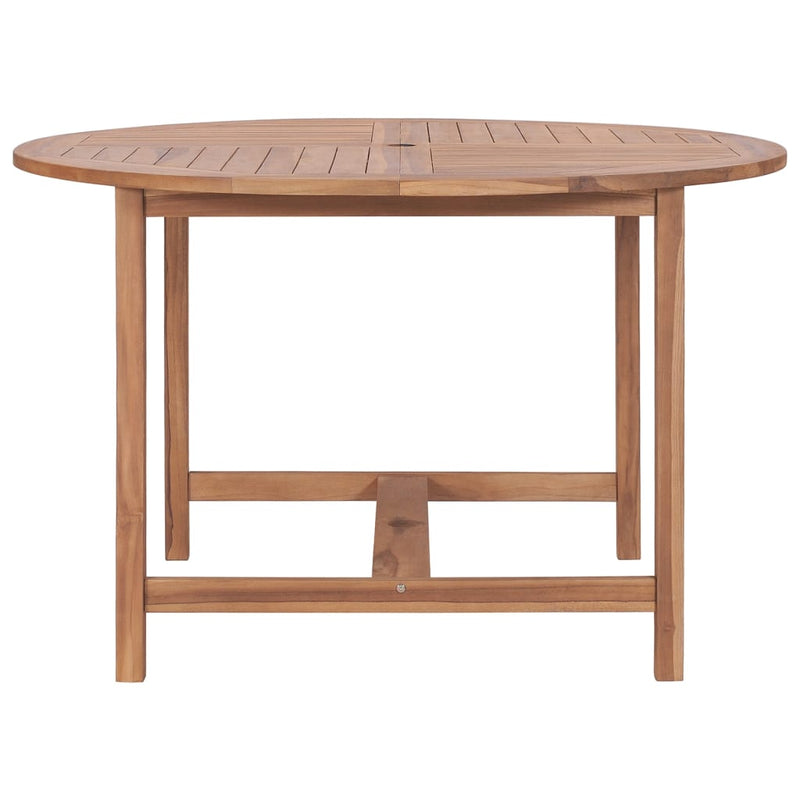 vidaXL tömör tíkfa kerti étkezőasztal Ø110 x 75 cm