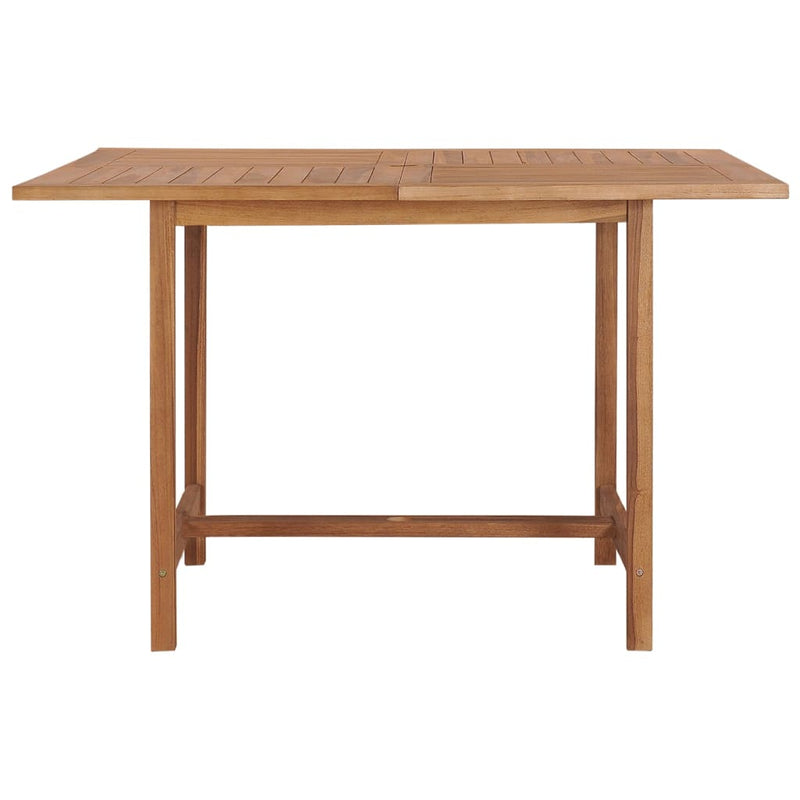 vidaXL tömör tíkfa kerti étkezőasztal 110 x 110 x 75 cm