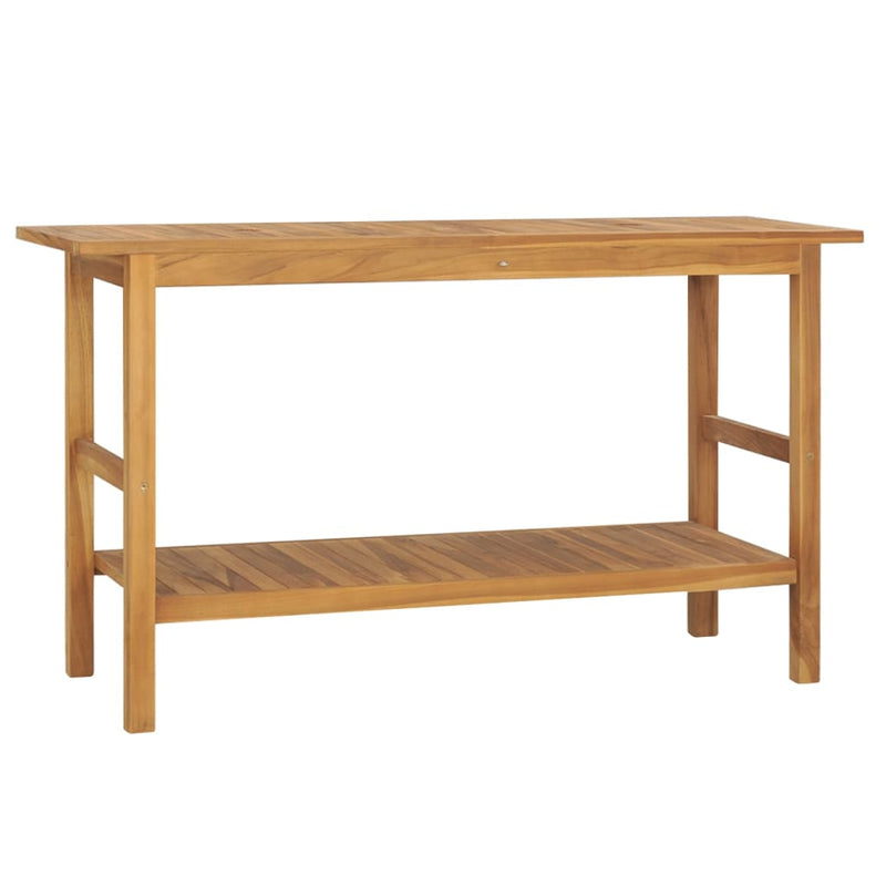 vidaXL tömör tíkfa fürdőszobai pipereszekrény 132 x 45 x 75 cm