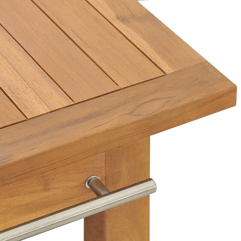 vidaXL tömör tíkfa fürdőszobai pipereszekrény 132 x 45 x 75 cm