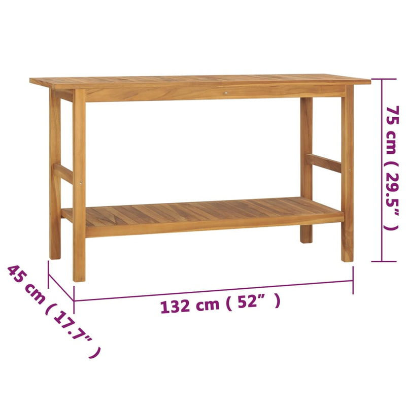 vidaXL tömör tíkfa fürdőszobai pipereszekrény 132 x 45 x 75 cm