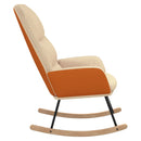 vidaXL krémfehér szövet hintaszék