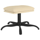 vidaXL krémszínű szövet lábzsámoly 60x60x36 cm