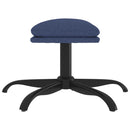 vidaXL kék szövet lábzsámoly 60x60x36 cm