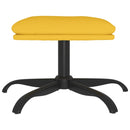 vidaXL mustársárga szövet lábzsámoly 60x60x36 cm