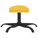 vidaXL mustársárga szövet lábzsámoly 60x60x36 cm