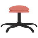 vidaXL rózsaszín bársony lábzsámoly 60x60x36 cm