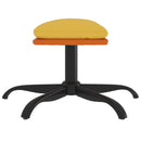 vidaXL mustársárga szövet és műbőr lábzsámoly 60x60x36 cm