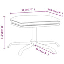 vidaXL fényes barna műbőr lábzsámoly 45x29,5x36 cm