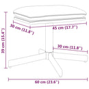 vidaXL rózsaszín bársony lábzsámoly 60x60x36 cm