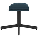 vidaXL kék bársony lábzsámoly 60x60x36 cm