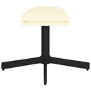 vidaXL krémszínű műbőr lábzsámoly 60x60x36 cm