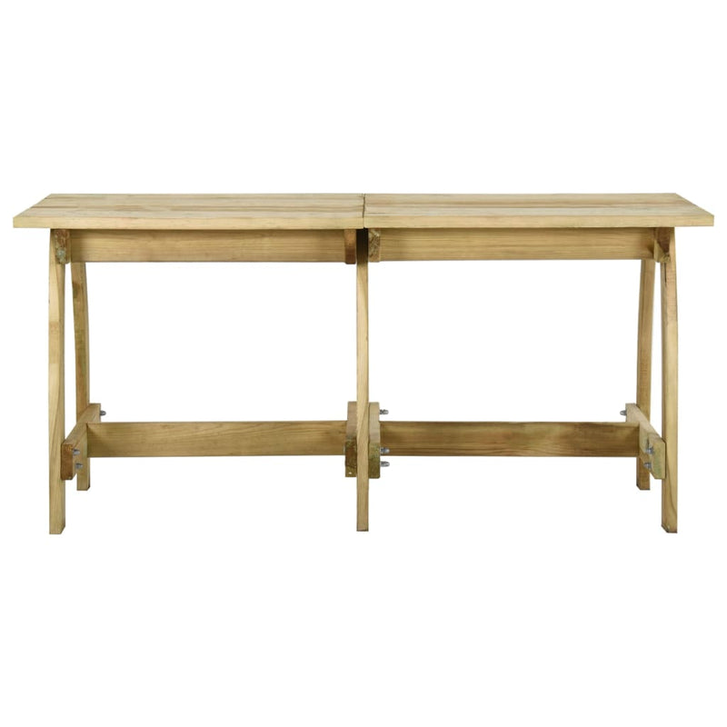 vidaXL impregnált fenyőfa kerti asztal 160 x 74 x 75 cm