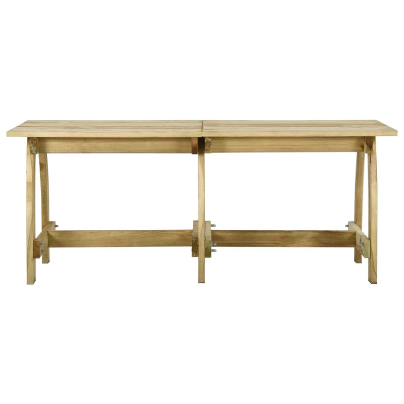 vidaXL impregnált fenyőfa kerti asztal 220 x 74 x 75 cm