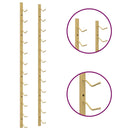 vidaXL arany vas falra szerelhető bortartó állvány 12 palacknak