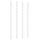 vidaXL 2 db fehér vas falra szerelhető bortartó állvány 12 palacknak