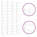 vidaXL 2 db fehér vas falra szerelhető bortartó állvány 36 palacknak