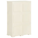 vidaXL vanília színű fahatású műanyag szekrény 79 x 43 x 125 cm
