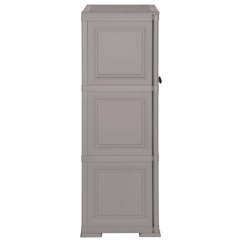 vidaXL szürke fahatású műanyag szekrény 79 x 43 x 125 cm