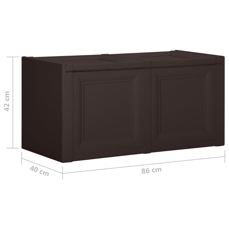 vidaXL barna párnatároló láda 86 x 40 x 42 cm 85 L