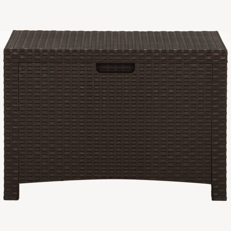vidaXL barna PP rattan kerti tárolóláda 60 x 54 x 41 cm