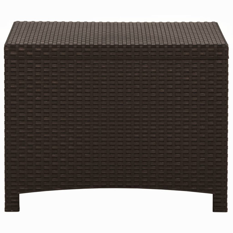 vidaXL barna PP rattan kerti tárolóláda 60 x 54 x 41 cm