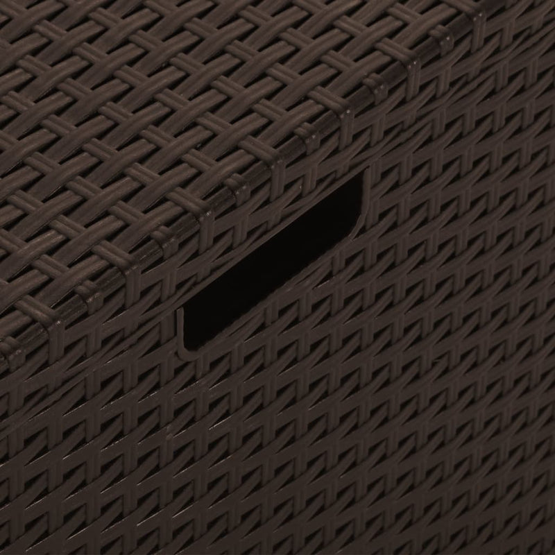 vidaXL barna PP rattan kerti tárolóláda 60 x 54 x 41 cm