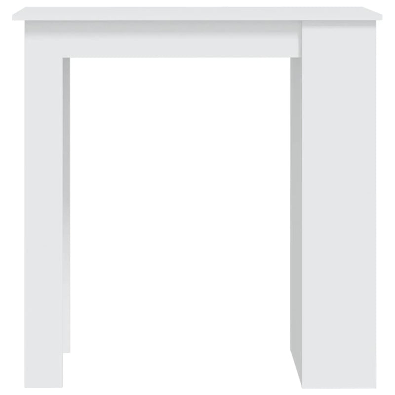 vidaXL fehér szerelt fa bárasztal tárolórekesszel 102 x 50 x 103,5 cm