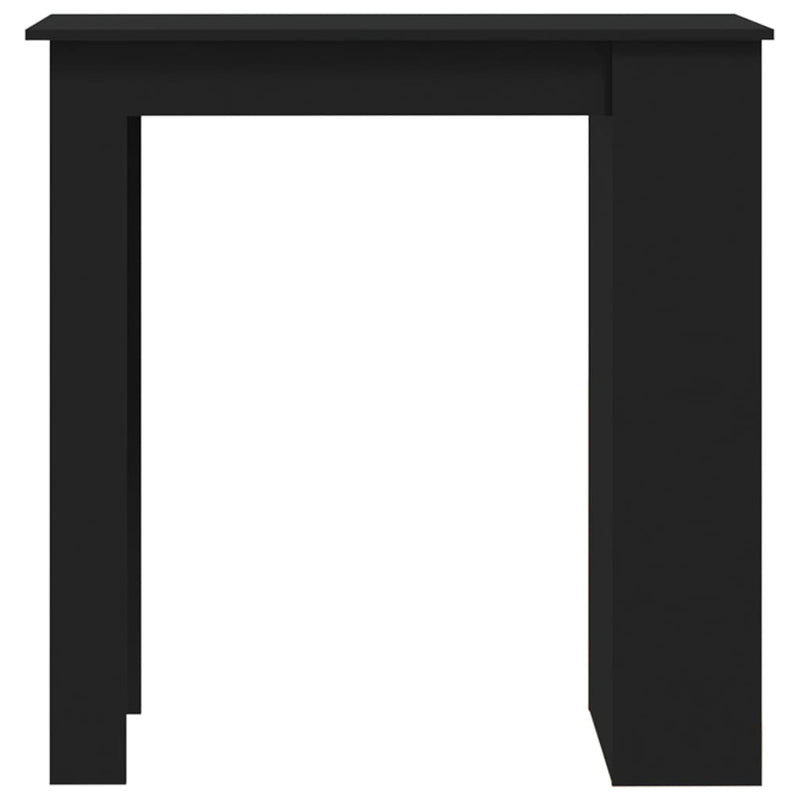 vidaXL fekete szerelt fa bárasztal tárolórekesszel 102 x 50 x 103,5 cm