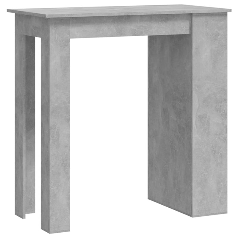 vidaXL betonszürke bárasztal tárolópolccal 102 x 50 x 103,5 cm