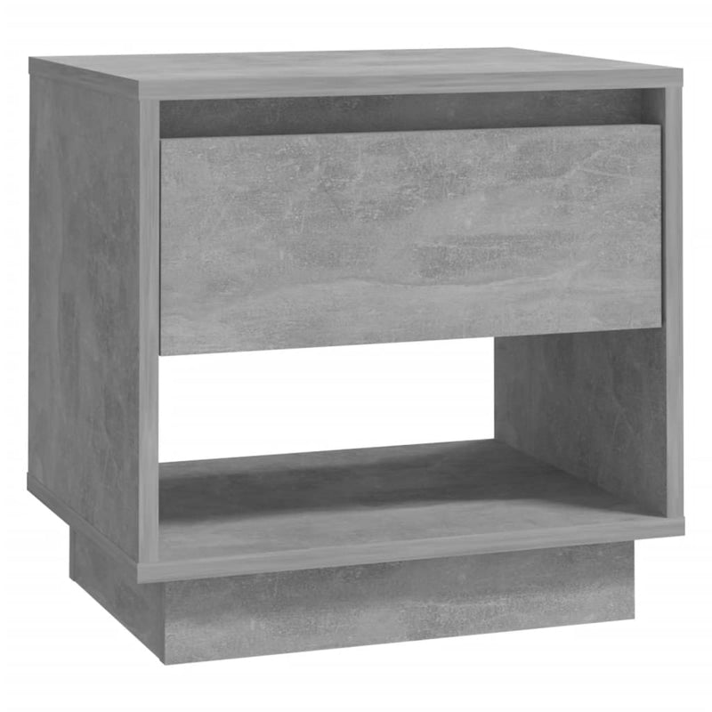vidaXL 2 db betonszürke szerelt fa éjjeliszekrény 45x34x44 cm