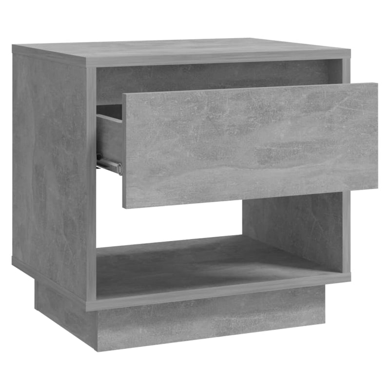 vidaXL 2 db betonszürke szerelt fa éjjeliszekrény 45x34x44 cm