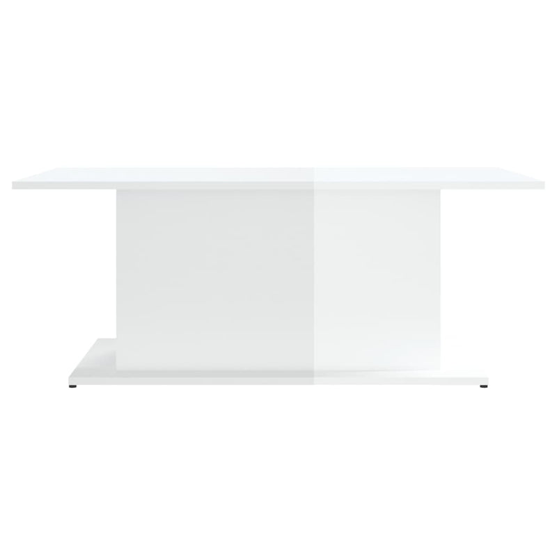 vidaXL magasfényű fehér szerelt fa dohányzóasztal 102x55,5x40 cm
