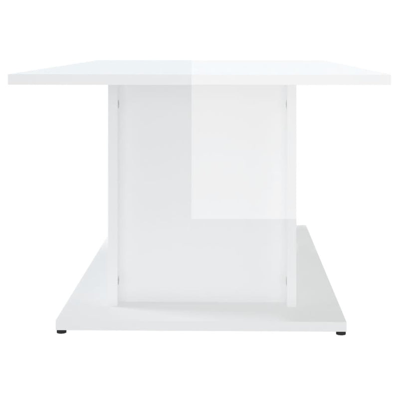 vidaXL magasfényű fehér szerelt fa dohányzóasztal 102x55,5x40 cm