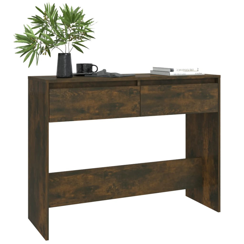 vidaXL füstös tölgy színű szerelt fa tálalóasztal 100x35x76,5 cm
