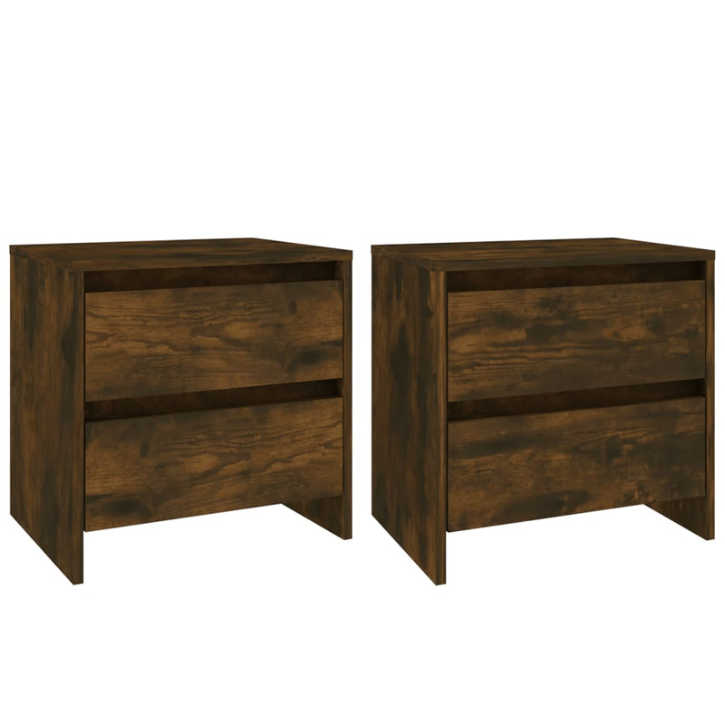 vidaXL 2 db füstös tölgy szerelt fa éjjeliszekrény 45 x 34,5 x 44,5 cm