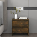 vidaXL 2 db füstös tölgy szerelt fa éjjeliszekrény 45 x 34,5 x 44,5 cm