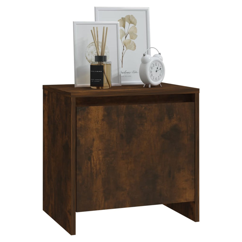 vidaXL 2 db füstös tölgy színű szerelt fa éjjeliszekrény 45x34x44,5 cm