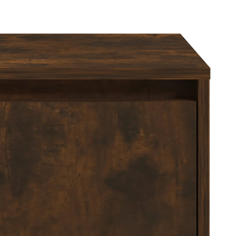 vidaXL 2 db füstös tölgy színű szerelt fa éjjeliszekrény 45x34x44,5 cm