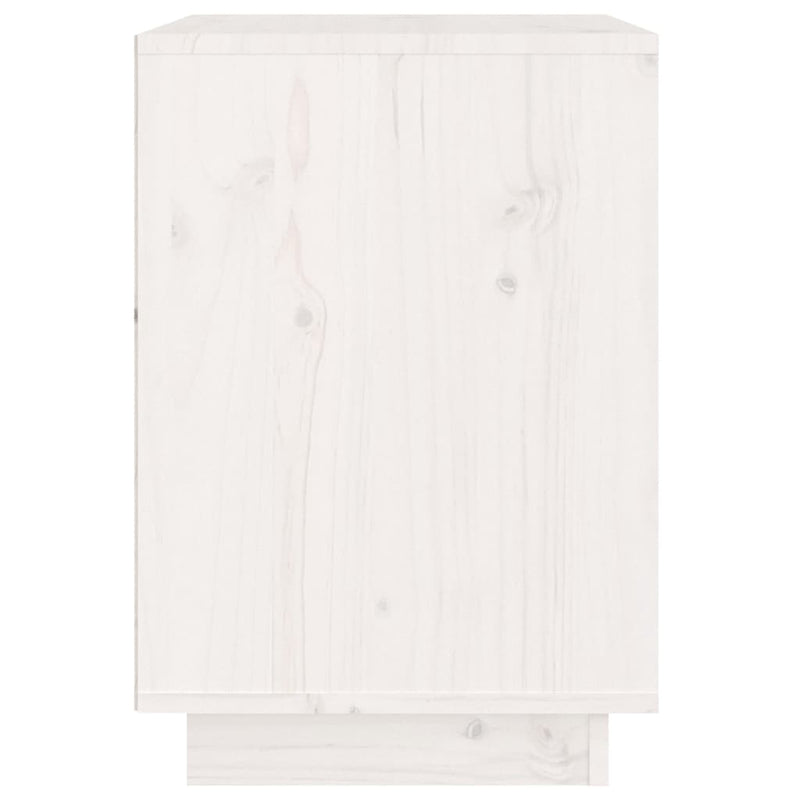 vidaXL 2 db fehér tömör fenyőfa éjjeliszekrény 40 x 35 x 50 cm