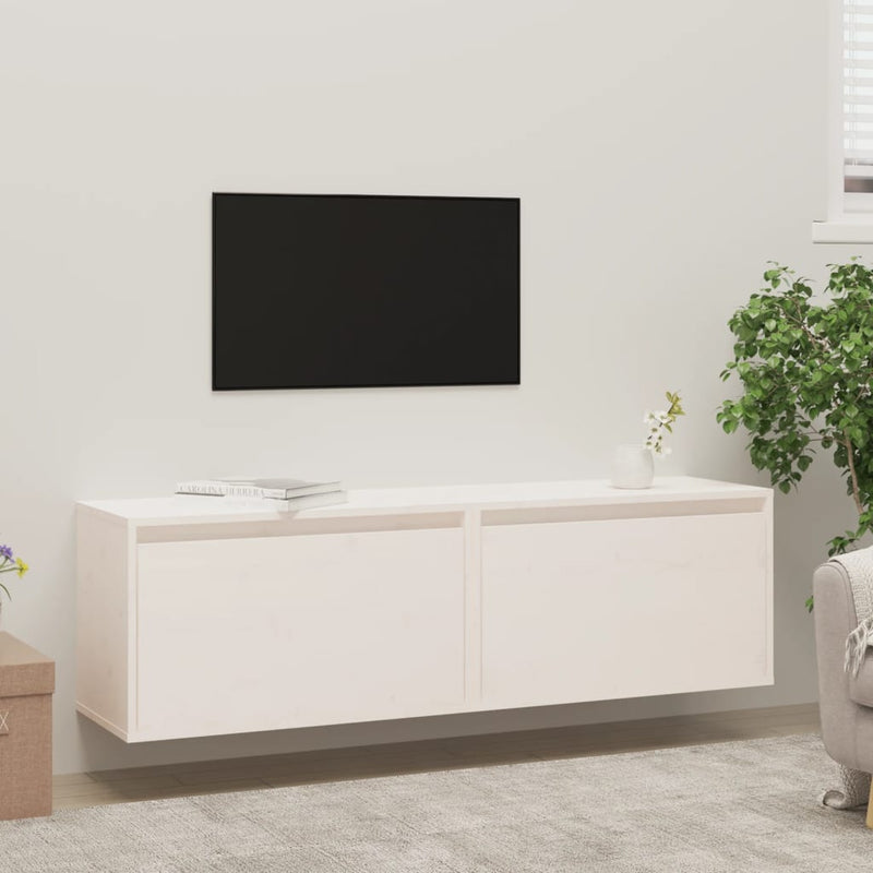 vidaXL 2 darab fehér tömör fenyőfa faliszekrény 60 x 30 x 35 cm