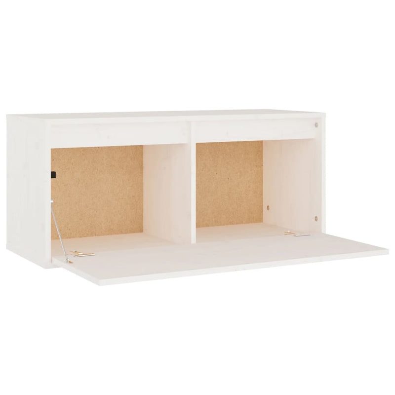 vidaXL fehér tömör fenyőfa faliszekrény 80 x 30 x 35 cm