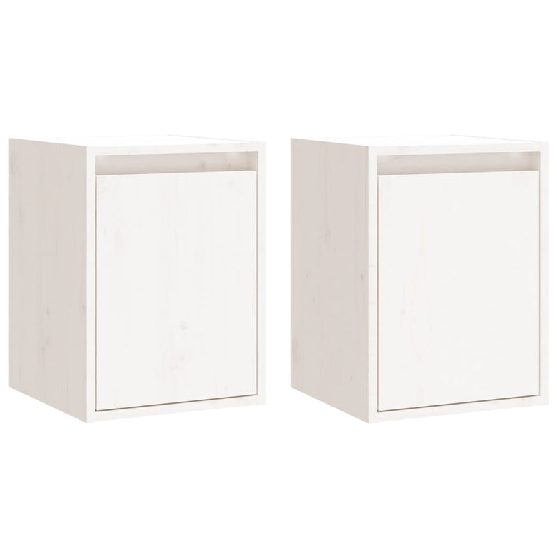 vidaXL 2 darab fehér tömör fenyőfa faliszekrény 100 x 30 x 35 cm