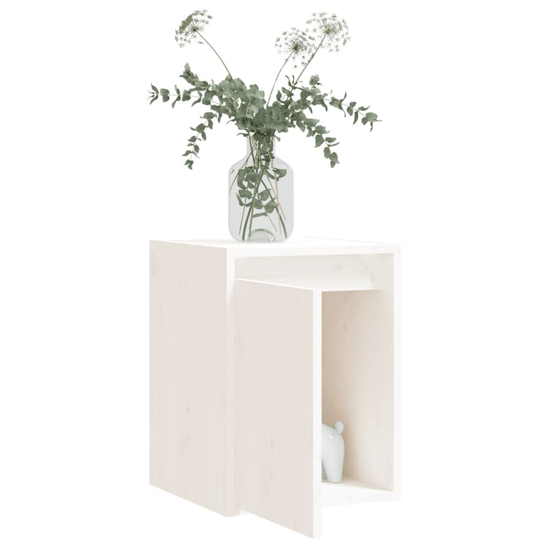 vidaXL 2 darab fehér tömör fenyőfa faliszekrény 100 x 30 x 35 cm