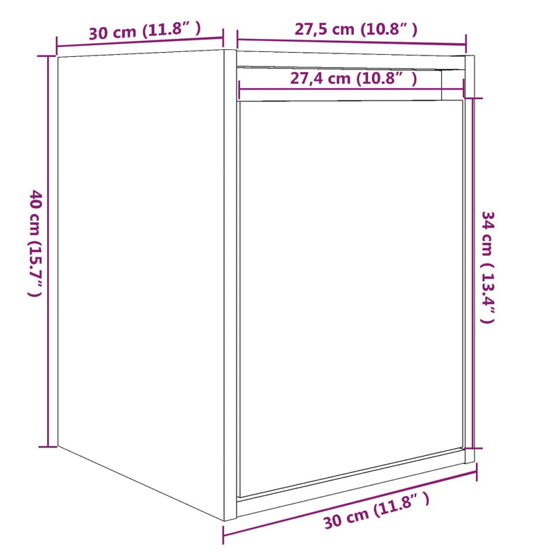 vidaXL 2 darab fehér tömör fenyőfa faliszekrény 100 x 30 x 35 cm