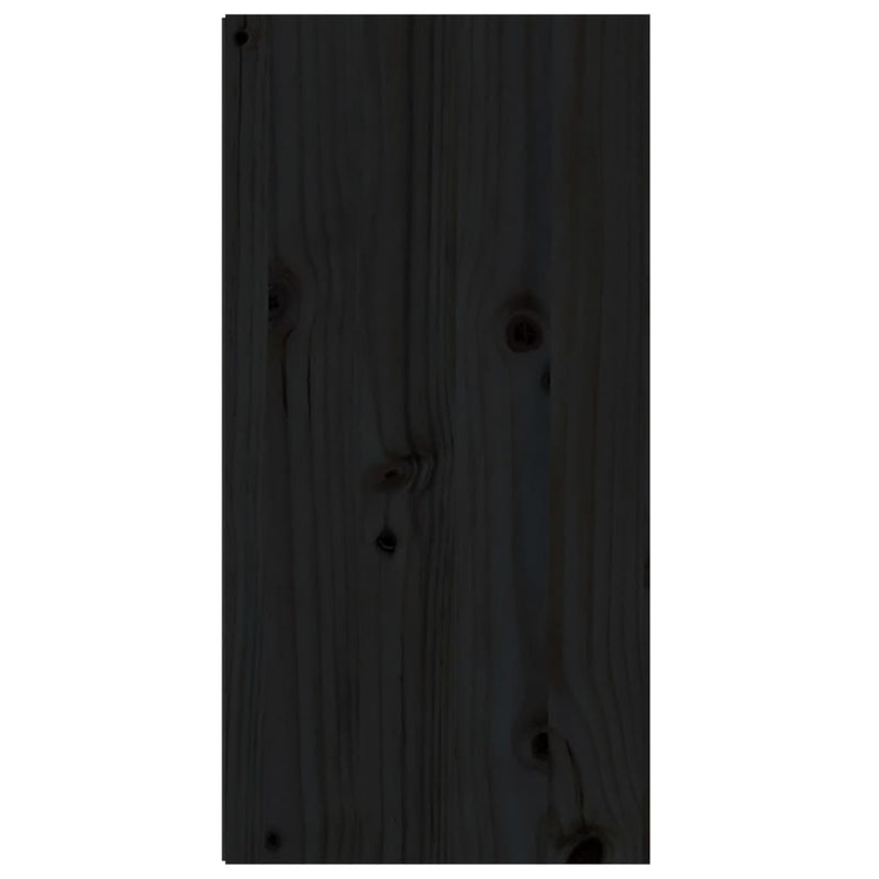 vidaXL 2 db fekete tömör fenyőfa faliszekrény 30 x 30 x 60 cm