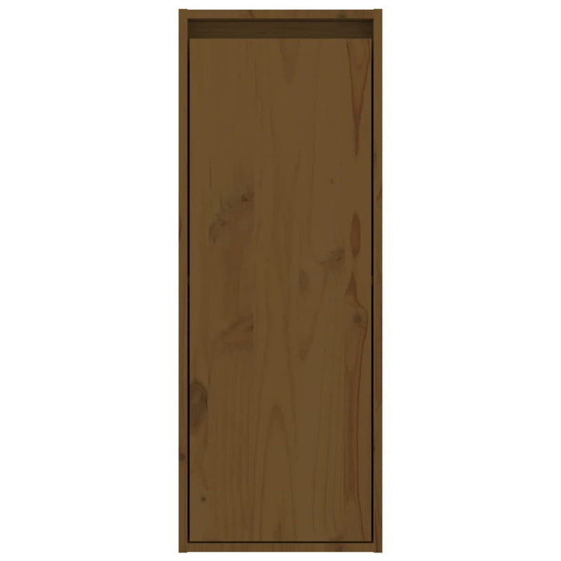 vidaXL 2 darab mézbarna tömör fenyőfa faliszekrény 30 x 30 x 80 cm