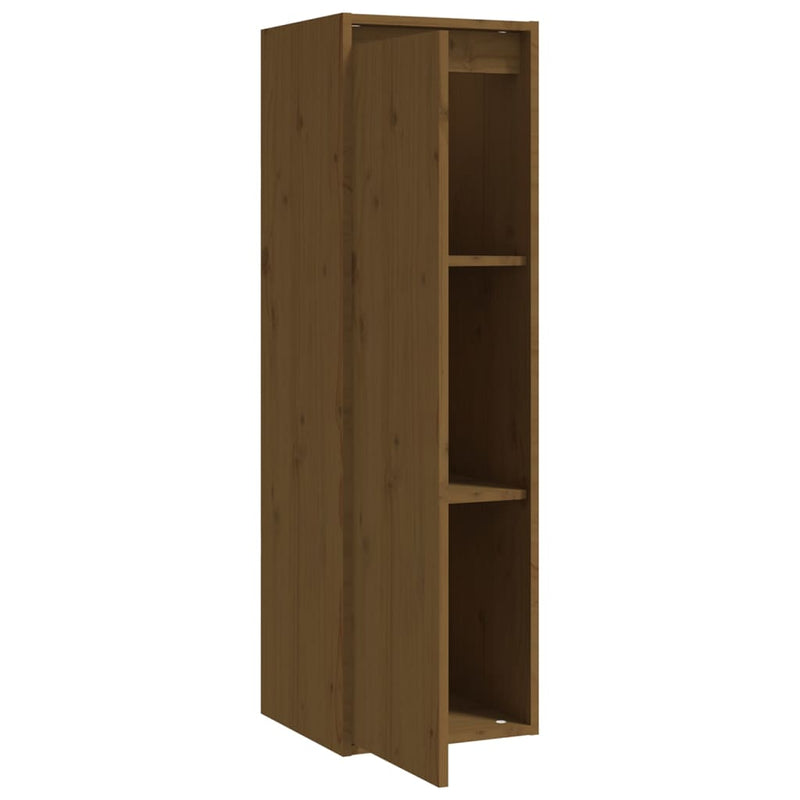 vidaXL 2 db mézbarna tömör fenyőfa faliszekrény 30 x 30 x 100 cm